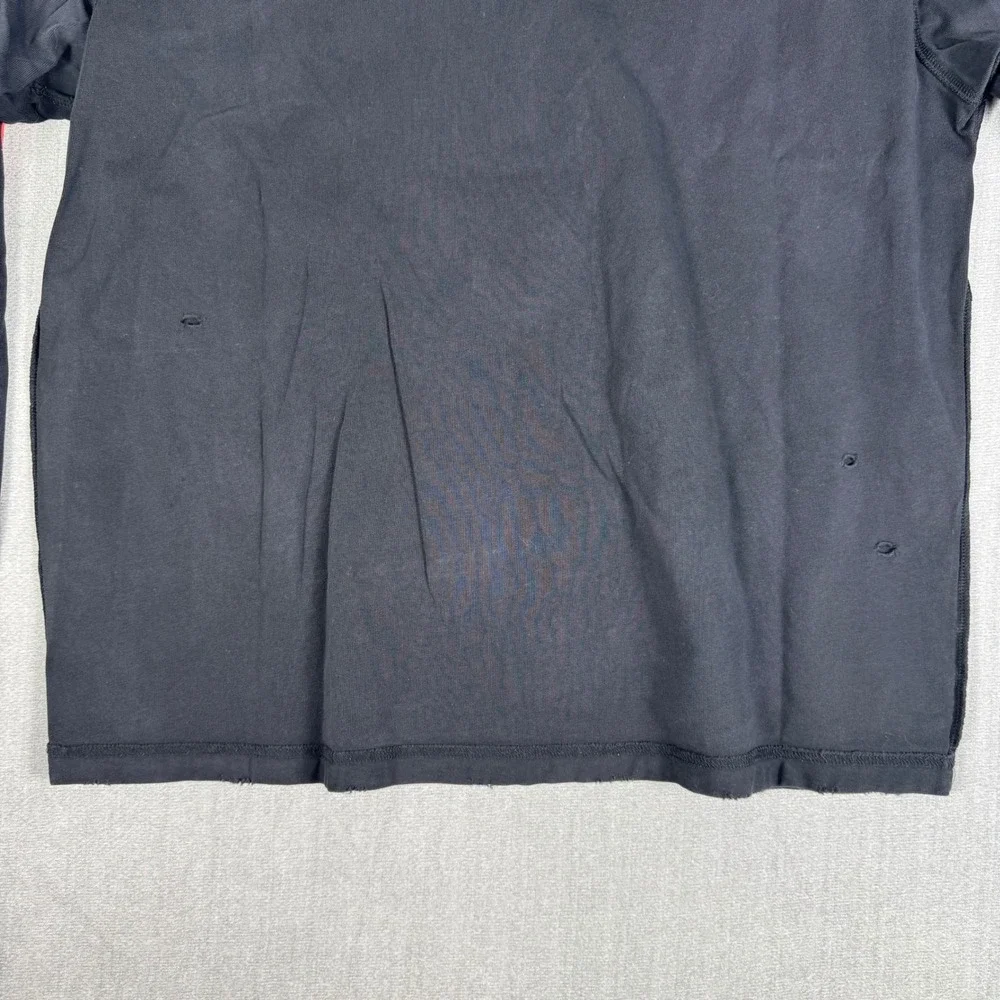 Nike Air Jordan Flight Mens Long Sleeve Graphic T-Shirt Black Red IB3134-010 L